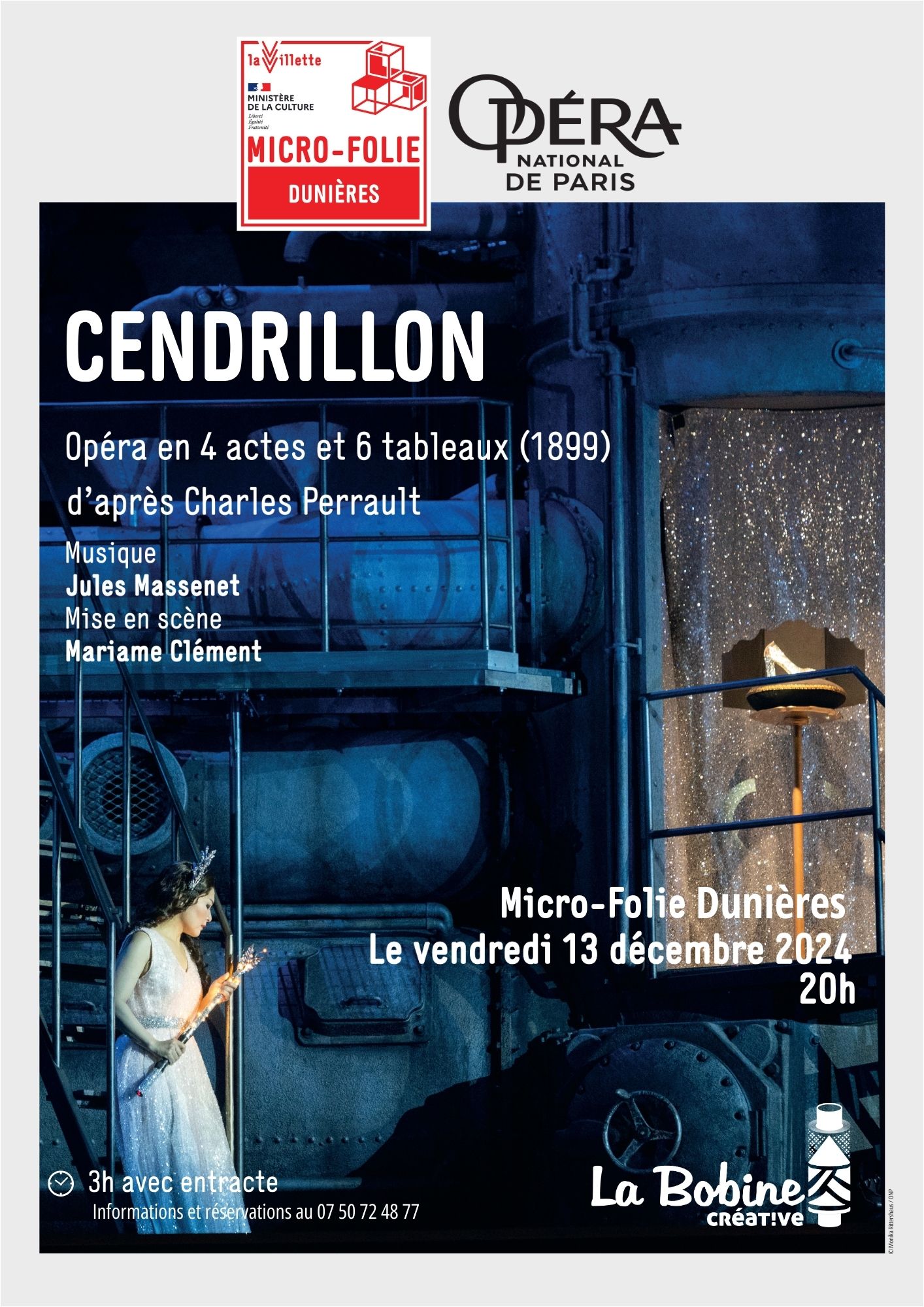 Opéra Cendrillon à La Bobine créative de Dunières